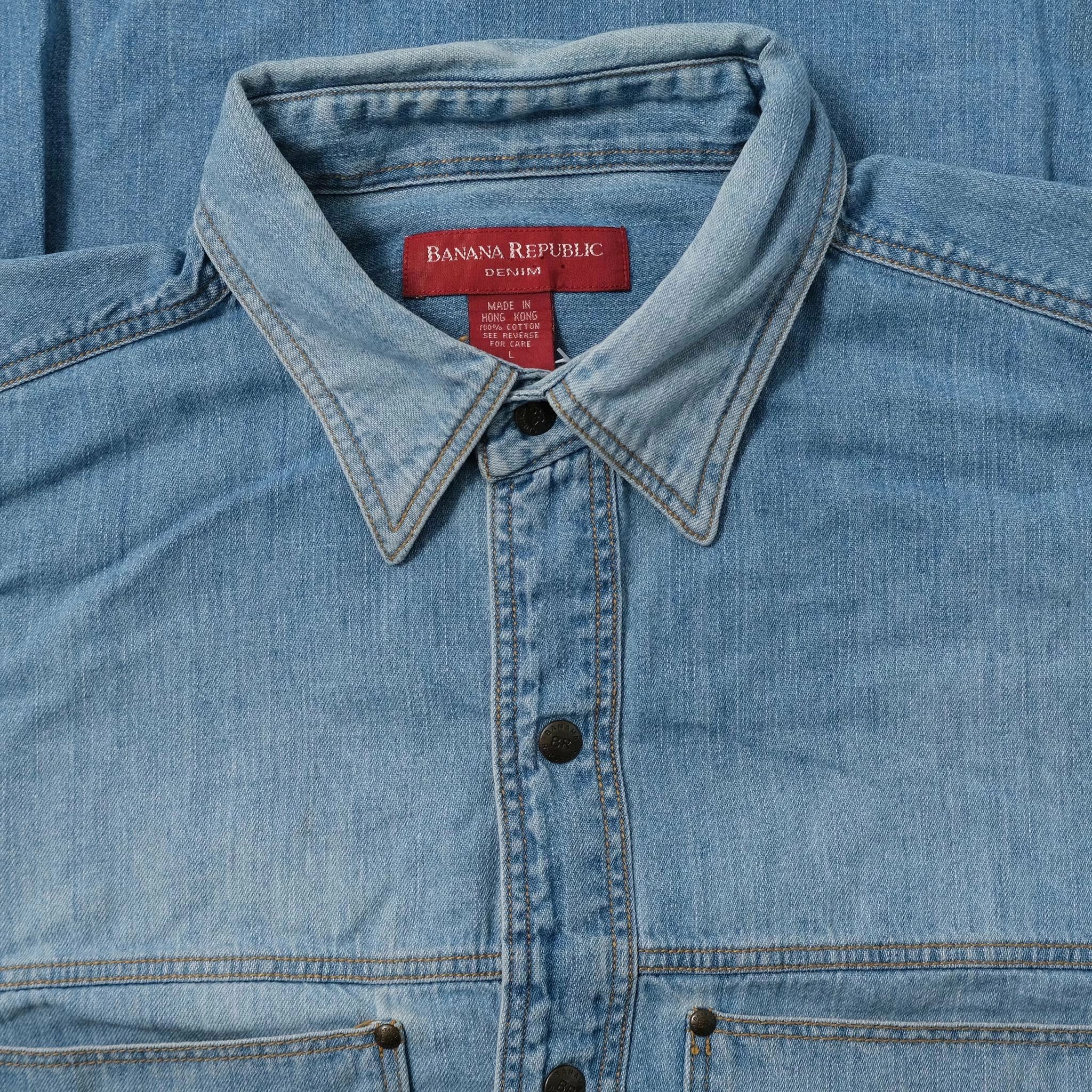 None Vintage Denim Shirt Large – Bild 2