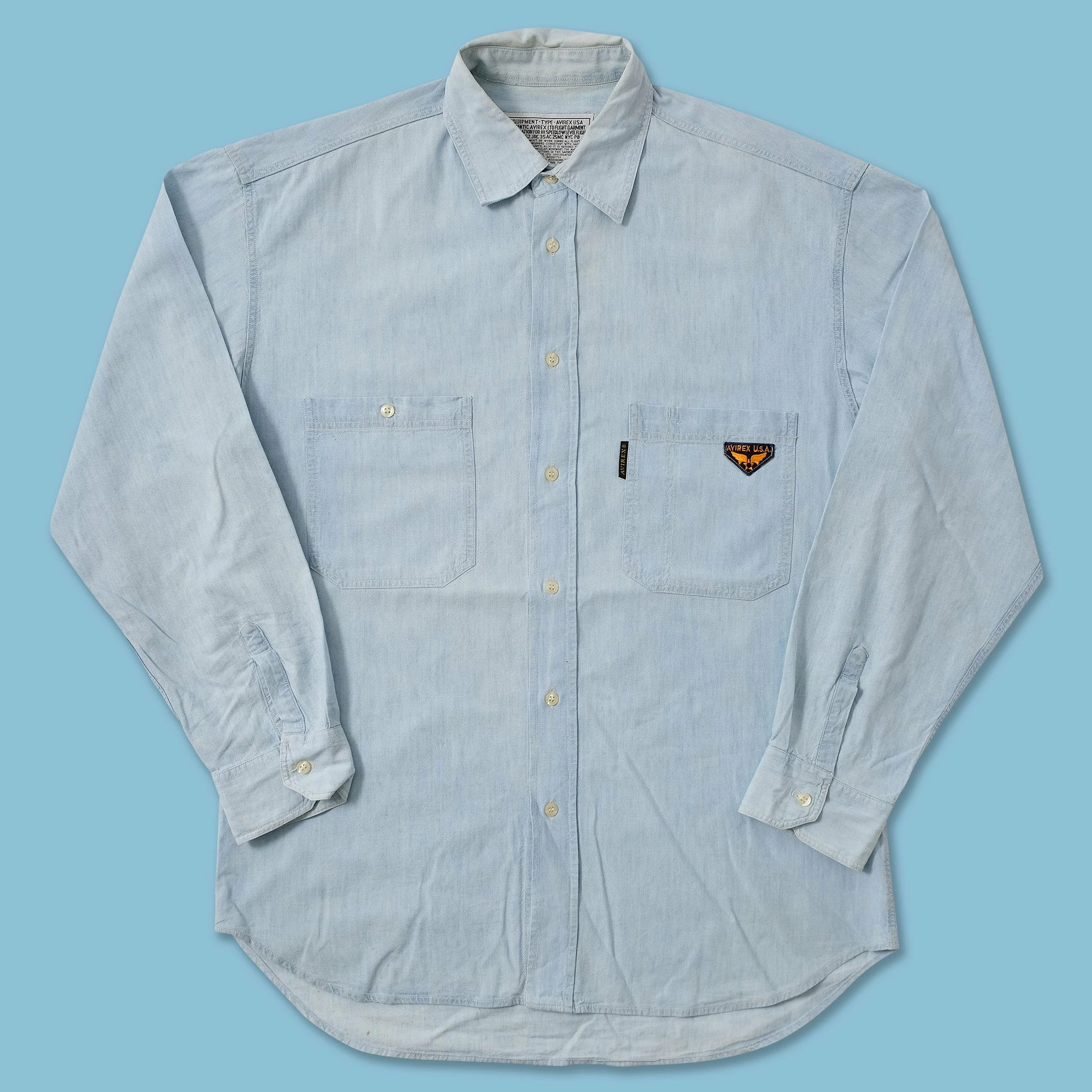 None Vintage Avirex Denim Shirt Large