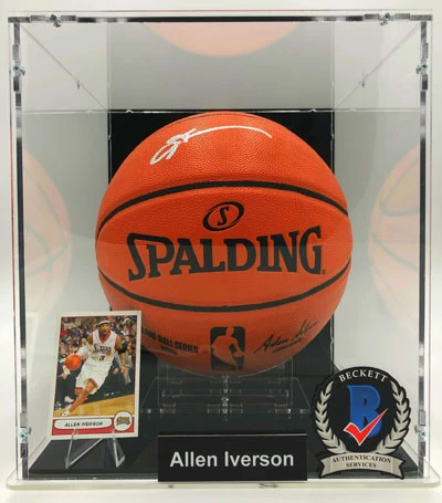 ALLEN IVERSON Basketball Showcase (Philadelphia 76ers) Signierter Basketball, Game Ball Series