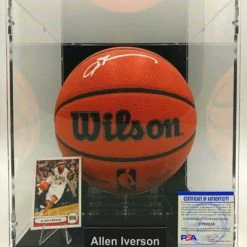 ALLEN IVERSON Basketball Showcase (Philadelphia 76ers) Signierter Basketball, Wilson Authentic