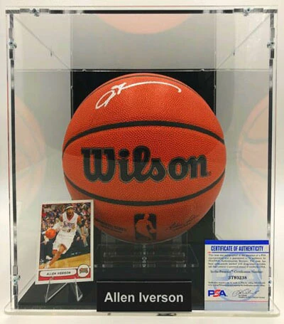 ALLEN IVERSON Basketball Showcase (Philadelphia 76ers) Signierter Basketball, Wilson Authentic