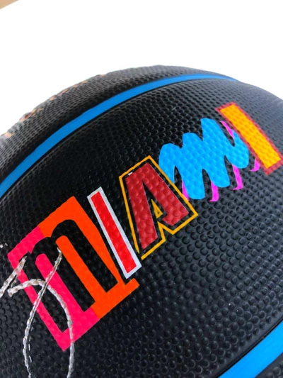 ALONZO MOURNING Basketball Showcase (Miami Heat) Signierter Basketball, City Edition Miami Heat – Bild 5