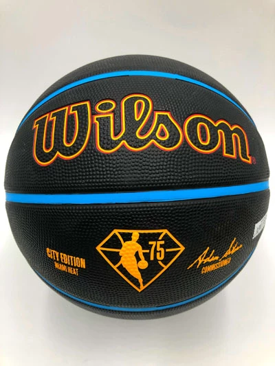 ALONZO MOURNING Basketball Showcase (Miami Heat) Signierter Basketball, City Edition Miami Heat – Bild 3