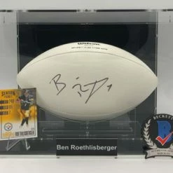 BEN ROETHLISBERGER Football Showcase (Pittsburgh Steelers) Signierter Football, The Duke Football