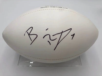 BEN ROETHLISBERGER Football Showcase (Pittsburgh Steelers) Signierter Football, The Duke Football – Bild 2
