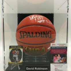 DAVID ROBINSON Basketball Showcase (San Antonio Spurs) Signierter Basketball, Grip Control
