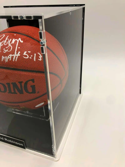 DAVID ROBINSON Basketball Showcase (San Antonio Spurs) Signierter Basketball, Grip Control – Bild 6