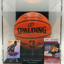 DAVID THOMPSON Basketball Showcase (Denver Nuggets) Signierter Basketball, Game Ball Series