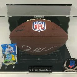 DEION SANDERS Football Showcase (Dallas Cowboys) Signierter Football, The Duke Football