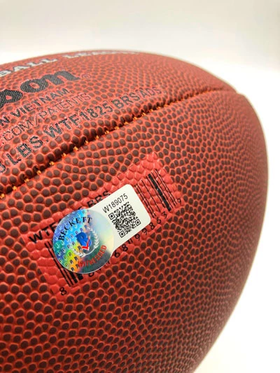 DEION SANDERS Football Showcase (Dallas Cowboys) Signierter Football, The Duke Football – Bild 3