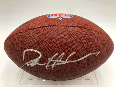 DEION SANDERS Football Showcase (Dallas Cowboys) Signierter Football, The Duke Football – Bild 9