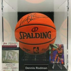 DENNIS RODMAN Basketball Showcase (Chicago Bulls) Signierter Basketball, Silver Series