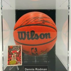 DENNIS RODMAN Basketball Showcase (Chicago Bulls), Wilson Authentic Digi COA