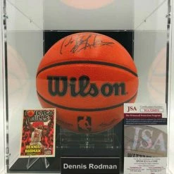 DENNIS RODMAN Basketball Showcase (Chicago Bulls),signierter BasketballWilson Authentic