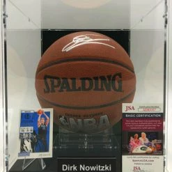 DIRK NOWITZKI Basketball Showcase (Dallas Mavericks) Signierter Basketball, Super Tack