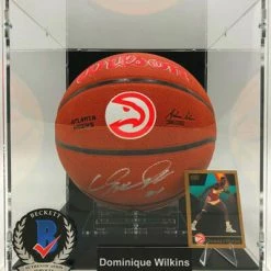 DOMINIQUE WILKINS Basketball Showcase (Atlanta Hawks) Signierter Basketball, Atlanta Hawks Edition
