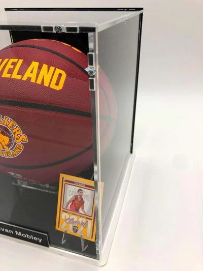 EVAN MOBLEY Basketball Showcase (Cleveland Cavaliers) Signierter Basketball, Cleveland City Edition – Bild 6