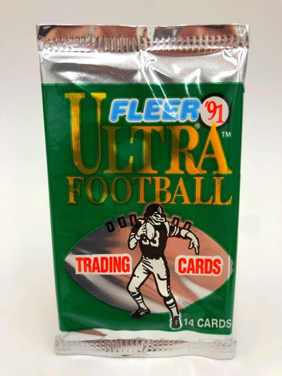 1991 Fleer Ultra Football Trading Cards, Wax Pack – Bild 3