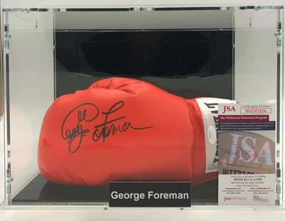 GEORGE FOREMAN Boxing Showcase, Boxhandschuh (Everlast) Rot