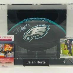 JALEN HURTS Football Showcase (Philadelphia Eagles) Signierter Football, Eagles Football
