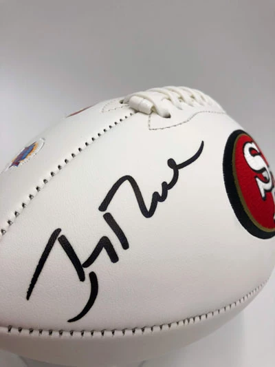 JERRY RICE Football Showcase (San Francisco 49ers) Signierter Football, 49ers White Panel Football – Bild 2