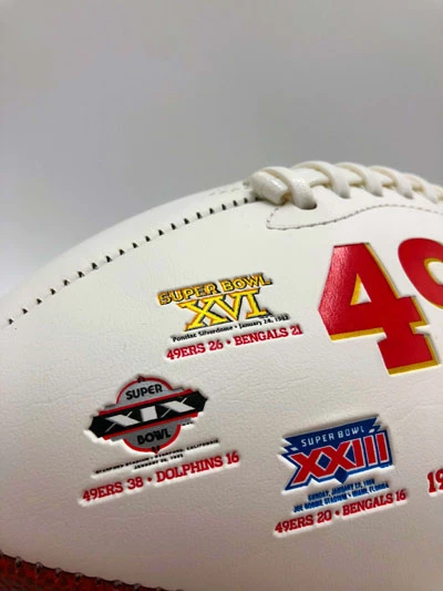 JERRY RICE Football Showcase (San Francisco 49ers) Signierter Football, 49ers White Panel Football – Bild 11