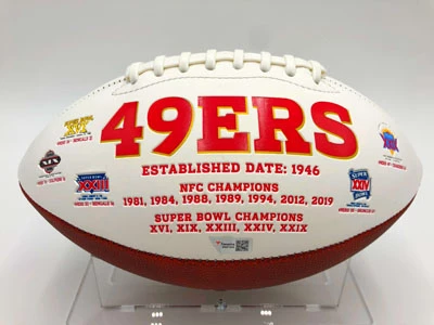 JERRY RICE Football Showcase (San Francisco 49ers) Signierter Football, 49ers White Panel Football – Bild 12