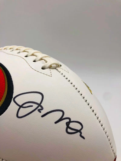 JOE MONTANA Football Showcase (San Francisco 49ers) Signierter Football, 49ers White Panel Football – Bild 2