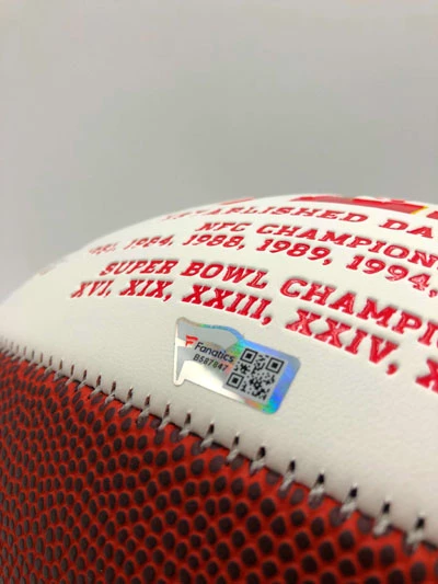 JOE MONTANA Football Showcase (San Francisco 49ers) Signierter Football, 49ers White Panel Football – Bild 3