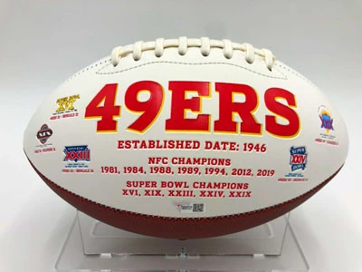 JOE MONTANA Football Showcase (San Francisco 49ers) Signierter Football, 49ers White Panel Football – Bild 12