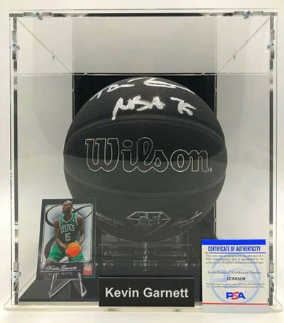 KEVIN GARNETT Basketball Showcase (Boston Celtics) Signierter Basketball, Anniversary Edition