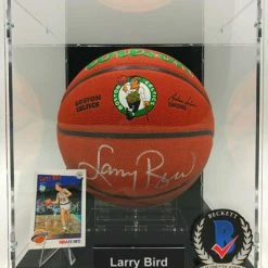 LARRY BIRD Basketball Showcase (Boston Celtics) Signierter Basketball, Celtics Edition