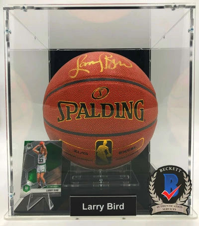 LARRY BIRD Basketball Showcase (Boston Celtics) Signierter Basketball, ZI/O Excel Gold Sig