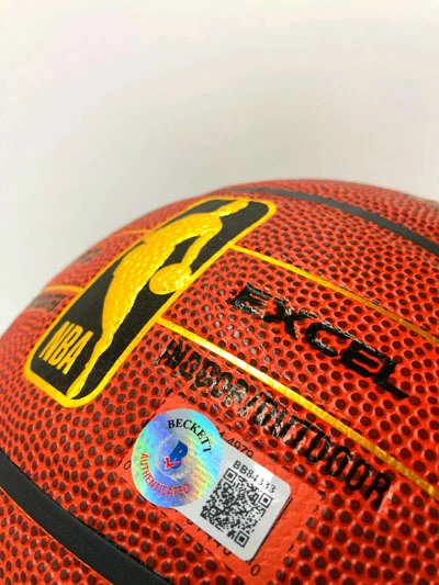 LARRY BIRD Basketball Showcase (Boston Celtics) Signierter Basketball, ZI/O Excel Gold Sig – Bild 3