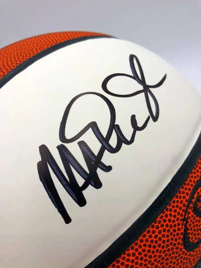 MAGIC JOHNSON Basketball Showcase (Los Angeles Lakers) Signierter Basketball, White Panel – Bild 2