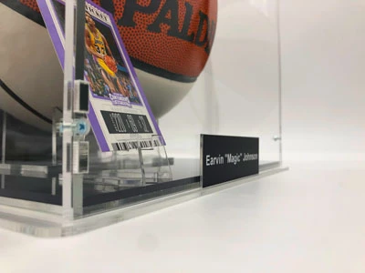 MAGIC JOHNSON Basketball Showcase (Los Angeles Lakers) Signierter Basketball, White Panel – Bild 5