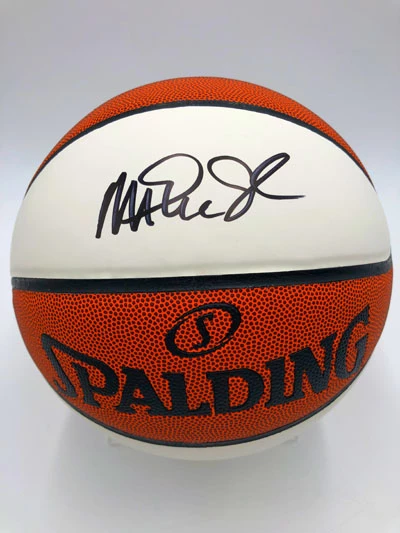 MAGIC JOHNSON Basketball Showcase (Los Angeles Lakers) Signierter Basketball, White Panel – Bild 3