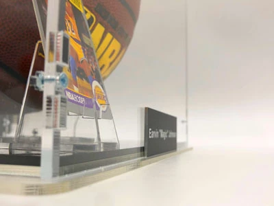 MAGIC JOHNSON Basketball Showcase (Los Angeles Lakers) Signierter Basketball, Tack Soft – Bild 6