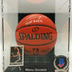 MANU GINOBILI Basketball Showcase (San Antonio Spurs) Signierter Basketball, Signature Series