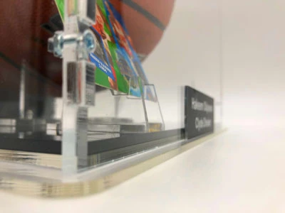 HAKEEM OLAJUWON & CLYDE DREXLER Basketball Showcase (Houston Rockets) Signierter Basketball, Super Tack Pro – Bild 7