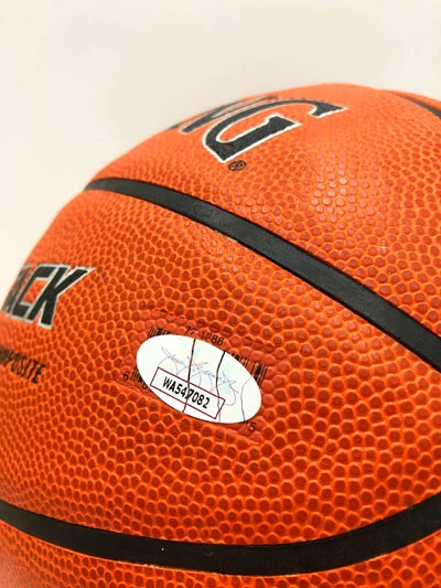 HAKEEM OLAJUWON & CLYDE DREXLER Basketball Showcase (Houston Rockets) Signierter Basketball, Super Tack Pro – Bild 6