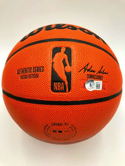 HAKEEM OLAJUWON & CLYDE DREXLER Basketball Showcase (Houston Rockets) Signierter Basketball, Wilson Authentic – Bild 10
