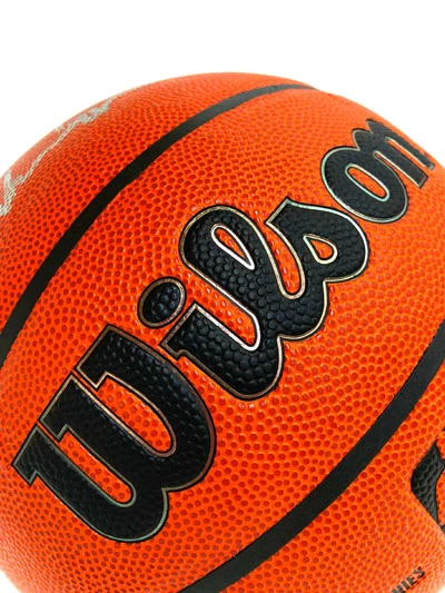 HAKEEM OLAJUWON & CLYDE DREXLER Basketball Showcase (Houston Rockets) Signierter Basketball, Wilson Authentic – Bild 11