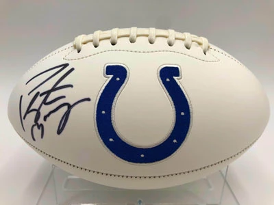 PEYTON MANNING Football Showcase (Indianapolis Colts) Signierter Football, Colts White Panel Football – Bild 9