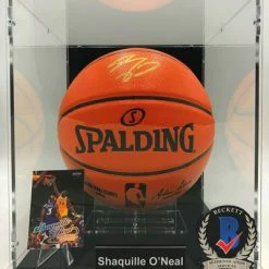 SHAQUILLE O’NEAL Basketball Showcase (Los Angeles Lakers) Signierter Basketball, Game Ball Gold Sig