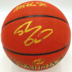 SHAQUILLE O’NEAL UND “MAGIC” JOHNSON (Los Angeles Lakers) Signierter Basketball, ZI/O Excel