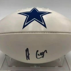 AMARI COOPER (Dallas Cowboys) Signierter Football, Cowboys White Panel Football
