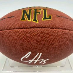 CLYDE EDWARDS-HELAIRE (Kansas City Chiefs) Signierter Football, NFL Super Grip Cover