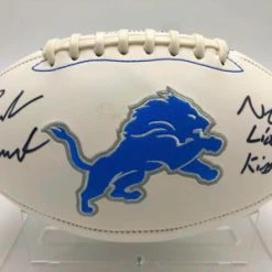 D’ANDRE SWIFT (Detroit Lions) Signierter Football, Lions White Panel Football