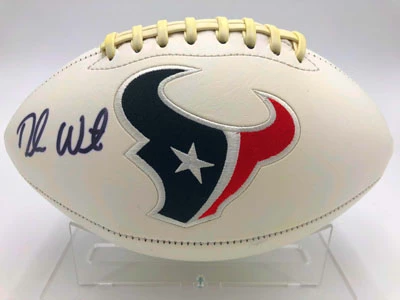 DESHAUN WATSON (Houston Texans) Signierter Football, Texans White Panel Football
